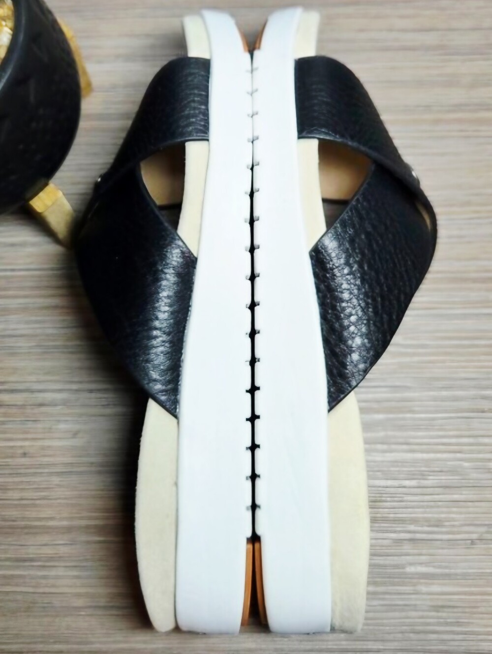 KURU Breeze Orthotic Sandals Women’s 7 Wide-Jet Black Leather Crisscross NEW!!! - Picture 6 of 13